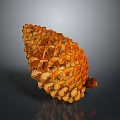 Natural Orange Textured Pinecone Decorative Accessory For Household Living Space Decor
