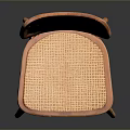 Minimalist Light Wood Single Chair Featuring Woven Back And Seat Design