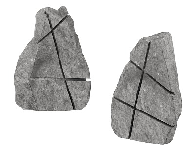 Stone landscape stone slice stone whole stone black mountain stone 3d model