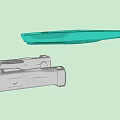 White And Light Blue Fighter Jet Model With Detailed Body And Aerodynamic Wings