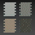 Stone Components Featuring Textured Surfaces Various Colors For Interior Walls And Sphere 3d model
