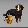 Low Poly 3D Character and Creature Design with Dog and Fox Models 3d model