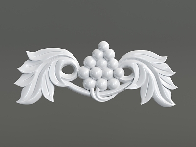 European-style gypsum carving 3d model