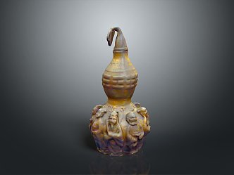 Gourd Wine Gourd Ornaments Crafts Decorations Ornaments Items 3d model