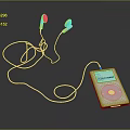 White Wired Earphones With MP3 Player For Enhanced Music Listening Experience