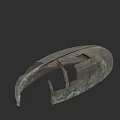 Old Weathered Wooden Boat Hull With Rustic Planks And Texture 3d model