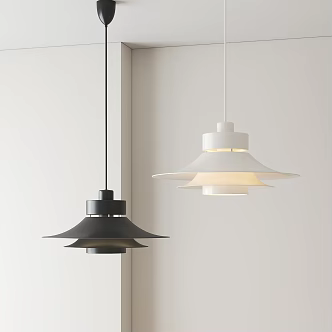 Nordic flying saucer chandelier 3d model