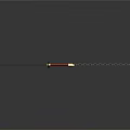 Traditional Weapon With Sharp Curved Blade Red Green Handle And Metallic Chain