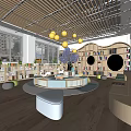 Modern Reading Room Reading Room 3d model