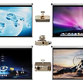 Modern Projection Projector Curtain Combination 3d model