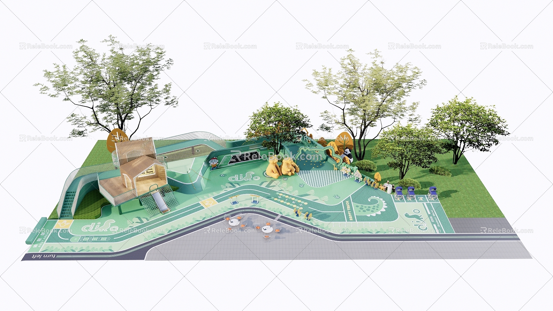 Modern children's play area rides model