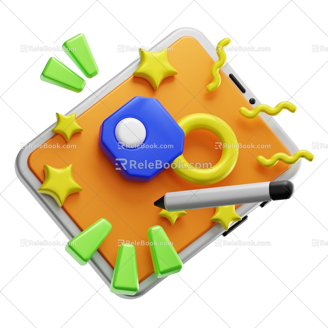 Modern Artwork Abstract Items Cartoon Artwork 3d model