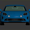 Blue Two Door Sports Car With Sleek Modern Design And Black Wheels
