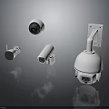 Different Types of Security Cameras Electronic Surveillance Devices With Various Designs