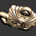 Golden Decorative Brooch With Intricate Floral Design For Fashion Clothing Accessory