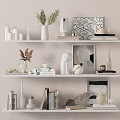 Modern Ornaments Combination Ornaments Decorative Rack Laminar Partition Vase 3d model