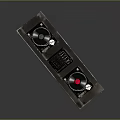 Black DJ Mixer Stand With Turntables Control Buttons And Stable Metal Base