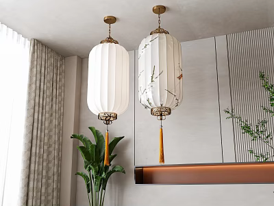 Lantern chandelier 3d model