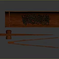 Wooden Chopsticks And Tray Set For Daily Dining Table Use