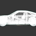 Teal Two Door Sports Car With Anime Style Decals Cherry Blossom And Black Rims