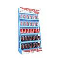Blue Display Shelf With Multiple Layers For Coca Cola Beverage Retail 3d model