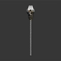 Standard Parking Meter With Metal Pole And Display Screen Isolated On Gray Background