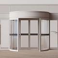 Modern automatic revolving door hotel mall revolving door electric induction glass revolving door 3d model