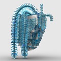 LEGO toy building blocks heart visceral heart love 3d model