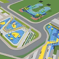 Colorful Children's Play Area Design With Multiple Play Zones And Fun Facilities
