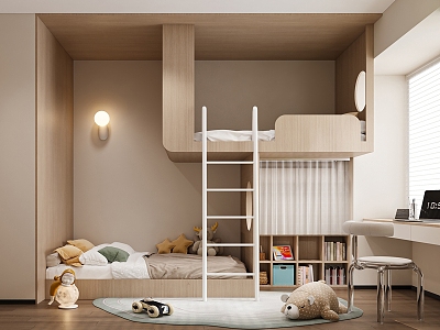 Modern bunk children's room model