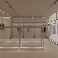 Modern Clothing Store Interior With Mannequin Displayed Clothes Sofa And Racks