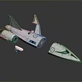 Detailed Space Shuttle Model With Separated Components And Spacecraft Design