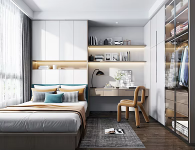 Modern Tatami Bedroom 3d model