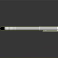 Silver Metal Handle Makeup Brush With Black Bristles For Daily Cosmetic Use