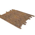 Architectural Wooden Slats Material Neatly Arranged With Natural Texture For Wall Decoration