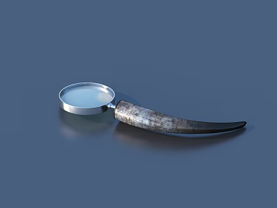 Magnifying Glass With Textured Handle And Clear Lens For Practical Daily Use 3d model