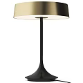 Modern Table Lamp With Metallic Gold Shade And Black Stem Design 3d model