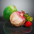 Fresh Assorted Fruits and Vegetables Including Avocado Pomegranate Artichoke and Cherry Tomato