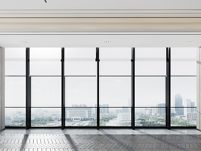 modern floor-to-ceiling window glass window glass curtain wall model