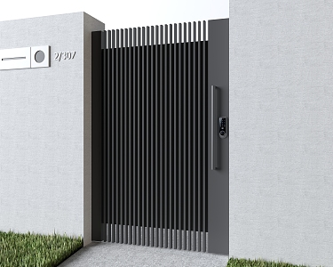 Modern Gate Patio Door 3d model