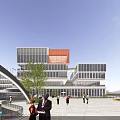 Modern Industrial Park With Contemporary Architecture Open Plaza And Green Spaces