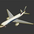 Cosmic Aerospace Spacecraft Model With White Body Blue Red Stripes And Engines