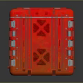 Red Vintage Industrial Machinery With Round Knobs Metal Panels And Vent Grilles