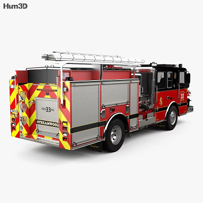 modern fire truck 3d model modern fire truck 3d model