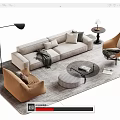Sofa coffee table 3d model
