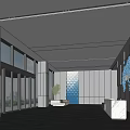 Office lobby 3d model