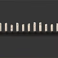 Modern Lighting Combinations With Black Bases And White Lamps Arranged Neatly In Rows