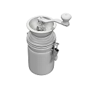 Stainless Steel Manual Spice Grinder Kitchen Appliance With Wooden Handle Design