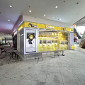 Bright Yellow And White Claw Machine Playground Interior With Fun Claw Games