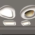 Modern White Ceiling Lights With Various Stylish Shapes And Soft Illumination